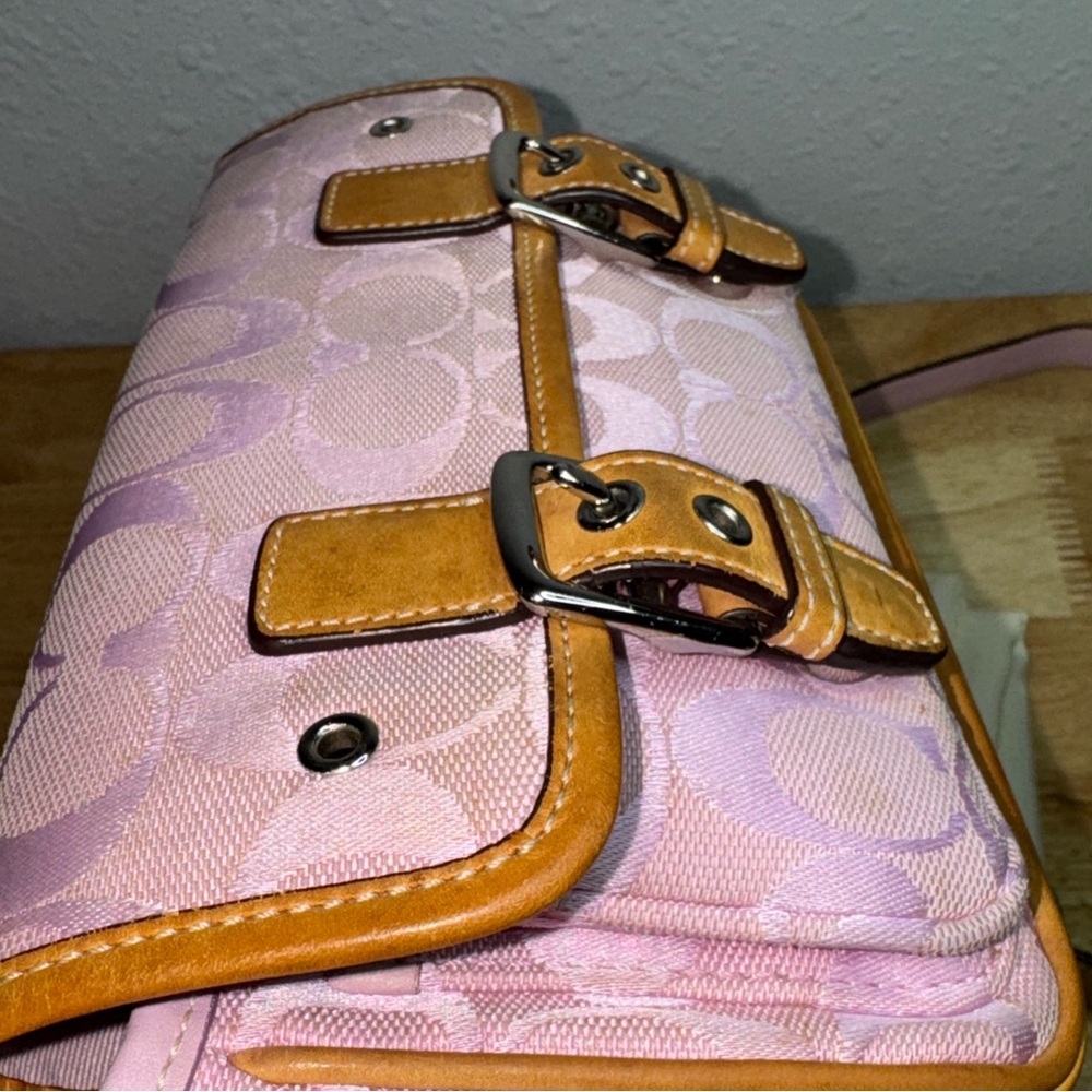 Coach Pink and Tan Crossbody Bag - Picture 12 of 16